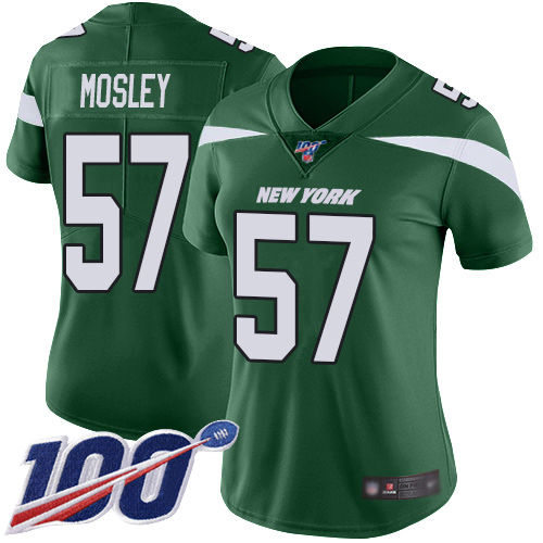 New York Jets Limited Green Women C.J. Mosley Home Jersey NFL Football #57 100th Season Vapor Untouchable